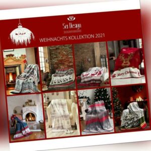 X-Mas Weihnachten Kuscheldecke Weihnachtsdecke Plaid 150x200 cm