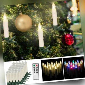 Christbaumkerzen Weihnachtsbaumkerzen Tannenbaumkerzen LED Kabellos mit Batterie