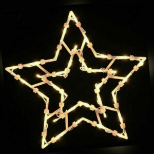 LED Fenster-Silhouette Stern 35 Lichter Fensterbild Weihnachten beleuchtet 38 cm