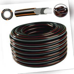 GARTENSCHLAUCH 1/2" 3/4" ZOLL WASSERSCHLAUCH BEWÄSSERUNGSSCHLAUCH 4 LAGIG 50M
