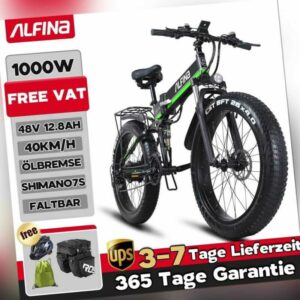 Klappbares Elektrofahrrad E Mountainbike 26 Zoll 48V 1000W Ebike E-Faltrad Moped