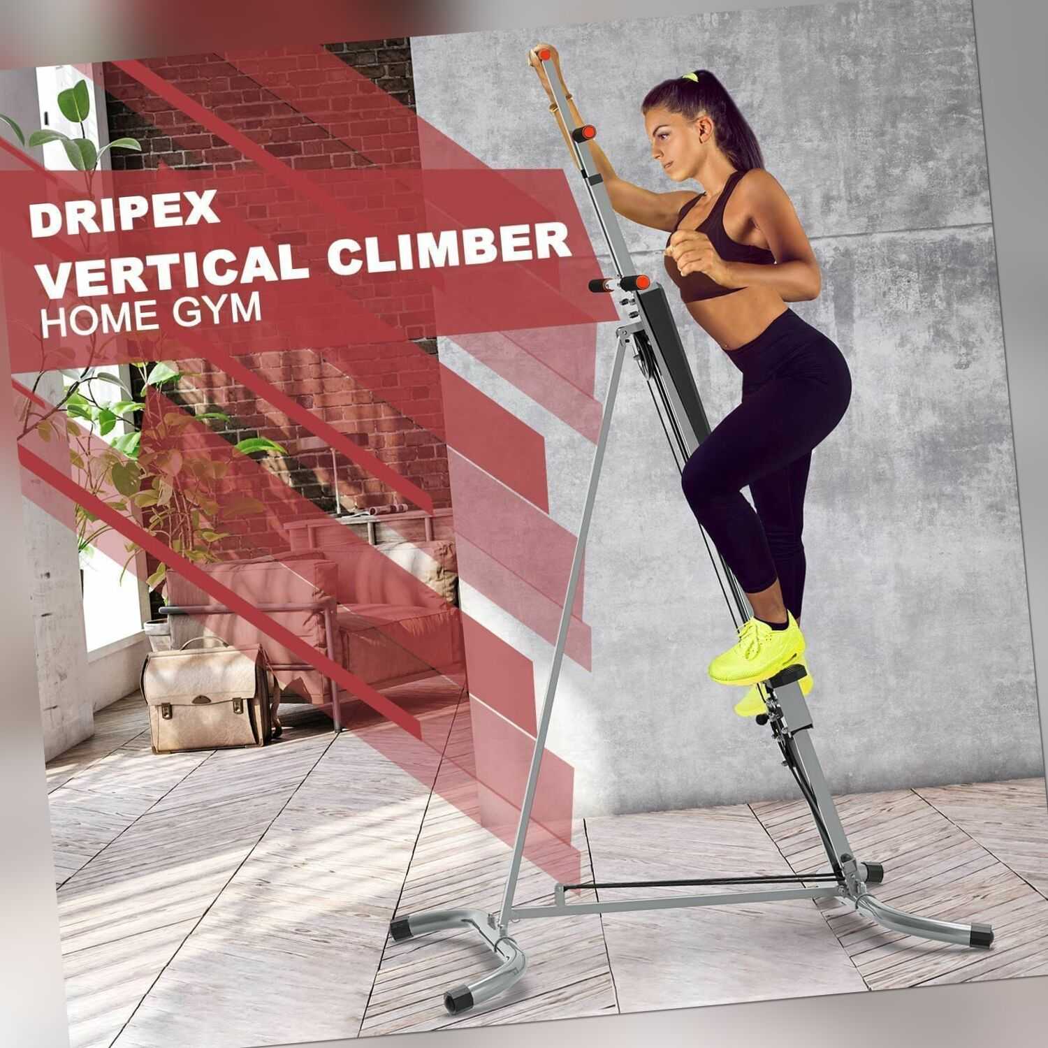 klappbar Vertical Climber Stepper Sportstech Fitnessgerät Bergsteigen Maschine