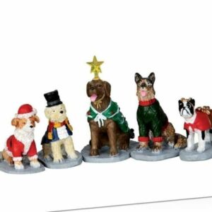 Lemax Weihnachtsdorf Hunde Weihnachtshaus Winter Deko Weihnachten Deko Figuren