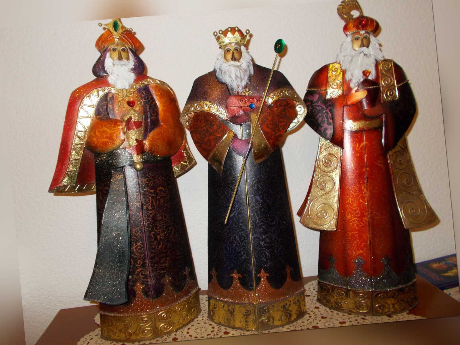 Heiligen 3 Könige,Villeroy & Boch, Weihnachtsfiguren,Deko, 60/55/60cm H,Rarität