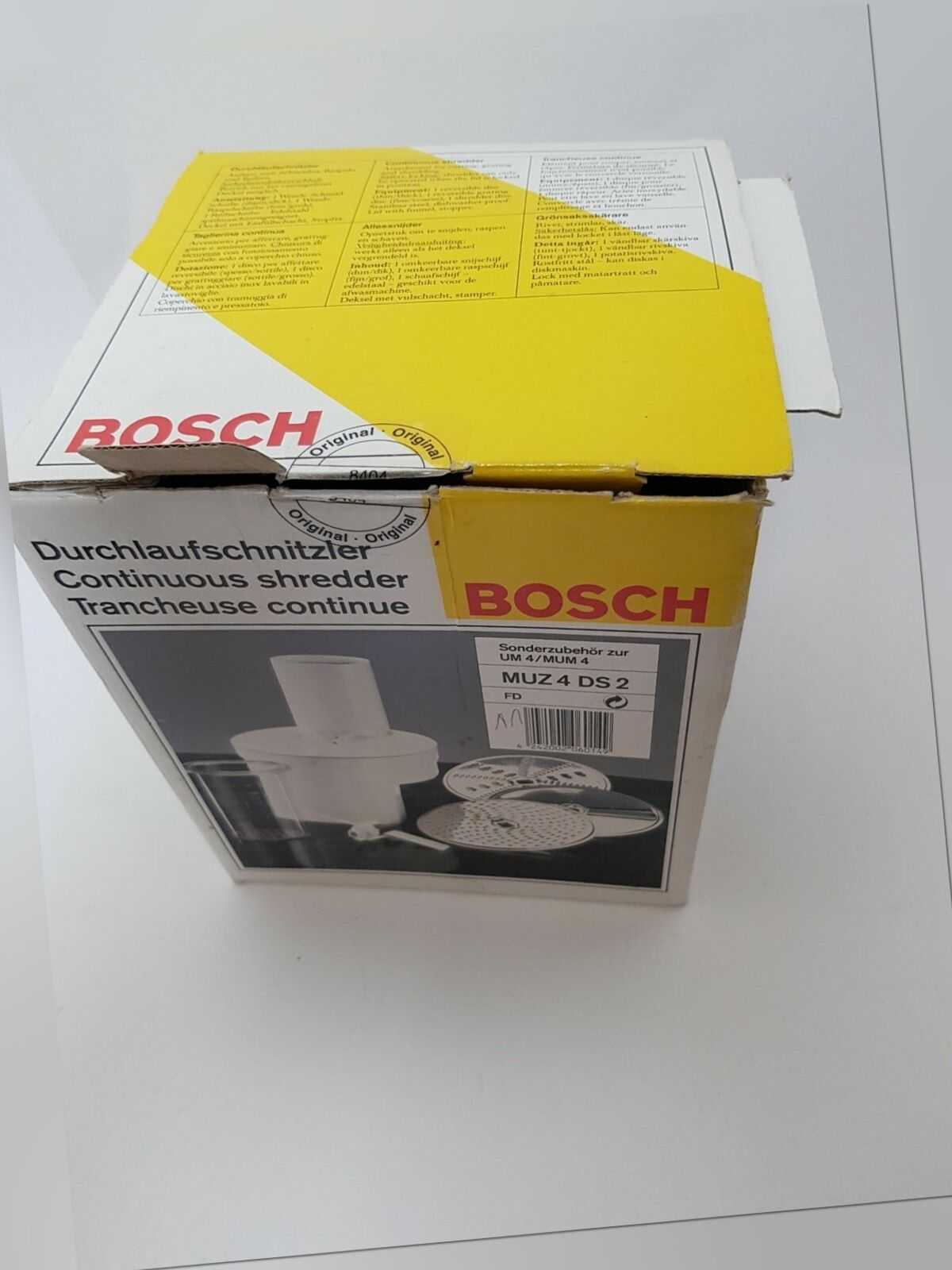Bosch  Durchlaufschnitzler mit 3 Schneidscheiben für UM 4/MUM4