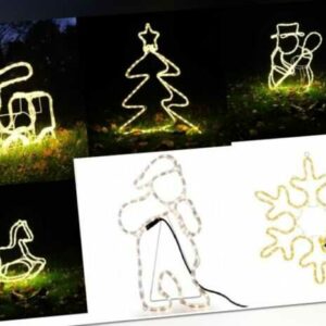 LED Schneemann lichterschlauchfigur  Beleuchtet Lichtschlauch verschiedene Model