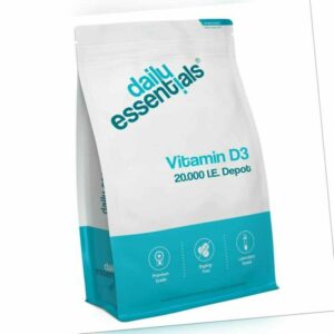 Vitamin D3 20.000 Depot - 500 Tabletten - Hochdosiert + Vegetarisch - 20000 IE