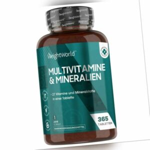 Vitamine & Mineralien A-Z - 365Tabletten - haben 27 Multivitamine & Mineralstoff