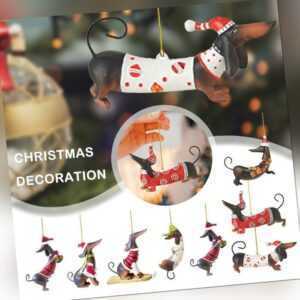 Weihnachten Dackel Hund Weihnachten Baum Hängender Anhänger Home Ornament Decor
