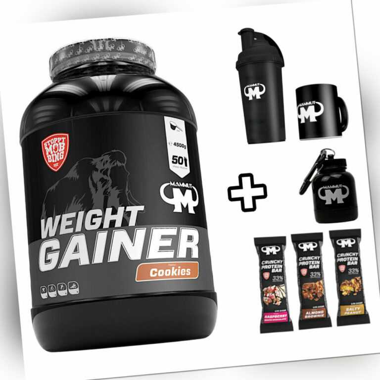 Weight Gainer 4500g Crash 5000 Masseaufbau Hardgainer von Mammut + Gratisartikel