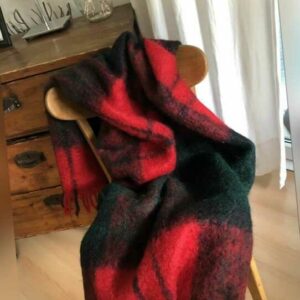 Mohair Decke Kniedecke Plaid Kariert Vintage "zoeppritz"