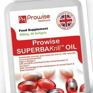 Superba Krill Öl 500mg 60 Softgels bietet eine reiche Quelle von Omega von prowise