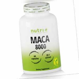 MACA 8000 Kapseln hochdosiert - Root Extrakt aus Wurzel Pulver - Macca Gold