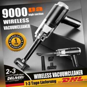 Kabellos Handstaubsauger Staubsauger Nass&Trocken Akku Für Auto Büro Haus 120W