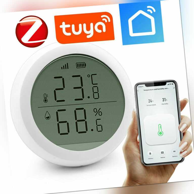 TUYA ZigBee Drahtloser LCD-Temperatur- und Feuchtigkeitssensor Smart Home