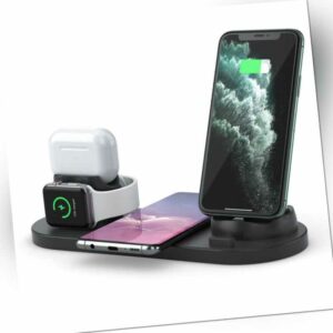 4 in 1 Wireless Charger Ladestation QI Ladegerät für Apple Watch iPhone Air Pods
