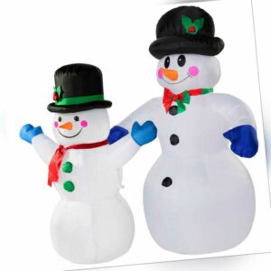 Schneemann aufblasbar LED beleuchtet XL XXL Deko außen Weihnachten Figur Winter