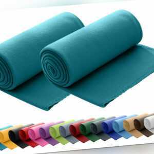 2er Set Fleecedecke 130x160 Wohn- & Kuscheldecke Tagesdecke grau