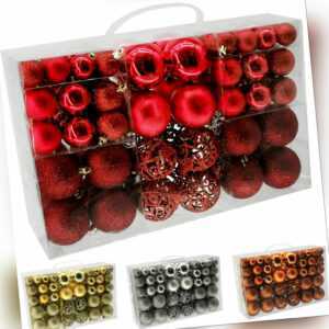 Weihnachtskugeln Set 100 Teilig Christbaumkugeln Kugeln Weihnachten rot