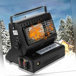 Tragbare Gasheizung Camping Butan Gas Kocher Keramik ohne Flamme 1.3KW 2in1 NEU