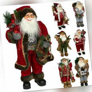 Deko Nikolaus Weihnachtsmann Dekoration Santa Claus Figur 60cm 7 Modellen