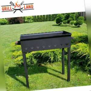Holzkohlegrill 60 cm Schaschlik Mangal Royal-Grill BBQ Räucherofen Stahl 3 mm