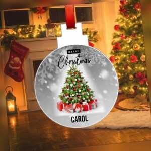 Personalisierter Name Weihnachten Acryl Bauble Weihnachtsgeschenk Weihnachtsbaum Ornament UK