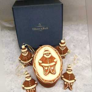 Villeroy Boch V&B Gingerbread Dekodose mit 4 Weihnachtsmänner ***NEU*** in OVP