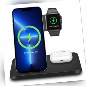 3 in 1 Wireless Charger Ladestation Ladegerät Für iWatch iPhone 13 Pro 14 AirPod