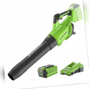 40V Akku Laubbläser Greenworks G40ABK2 mit 2Ah Batterie & Ladegerät