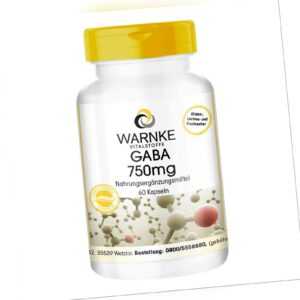GABA 750 mg - 60 Kapseln - Gamma-Aminobuttersäure | vegan | Warnke Vitalstoffe
