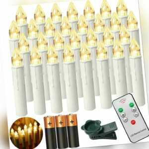 Kabellose Warm 10-40pcs LED Christbaumkerzen Fest Weihnachtskerzen Lichterkette