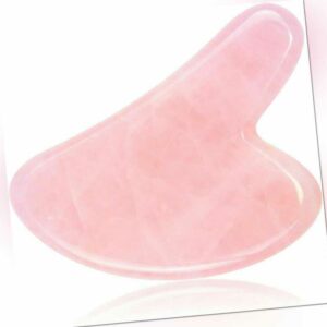Natürliches Rosenquarz Gua Sha Rosa Kristall Guasha Stein Körper Therapie NEU