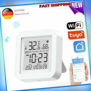 TUYA WiFi Smart Thermometer Hygrometer Temperaturmesser für Alexa Google Home DE