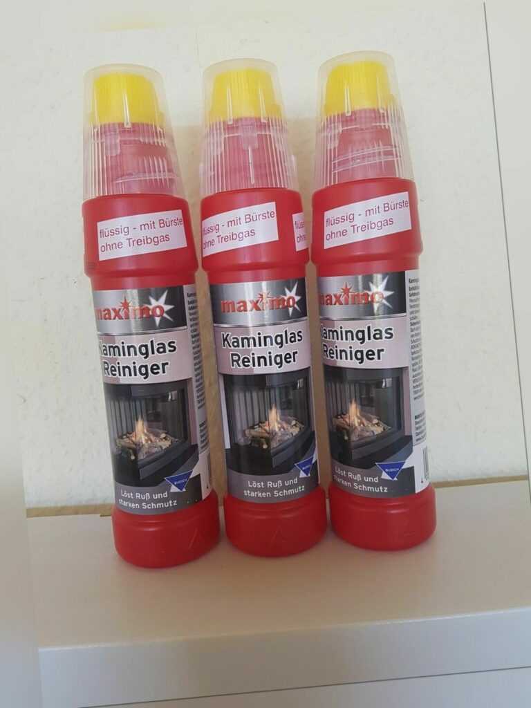 Scheibenreiniger Kaminreiniger Glasreiniger Maximo Gel mit Bürste Kamine & Öfen