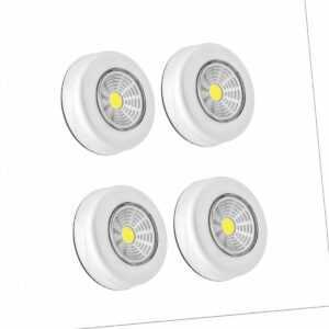 4x LED Touch Lampe Nachtlicht Batteriebetrieben Schrankleuchten Unterbauleuchte