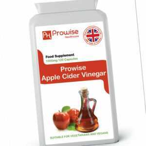 Premium Apfelessig 1000mg - 120 Kapseln | UK Hergestellt von prowise
