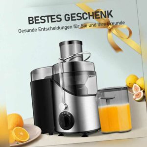 Entsafter für Gemüse und Obst BPA-frei 400 W elektrisch