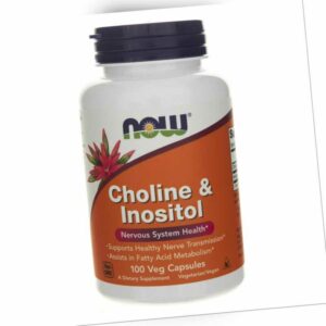 NOW FOODS Cholin und Inosit Inositol Choline 500 mg 100 Kapseln