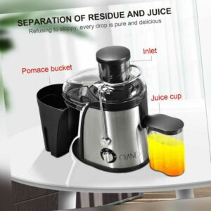 Weihnachtsgeschenk Entsafter Gemüse +Obst Edelstahl Entsafter Rutschfeste Juicer