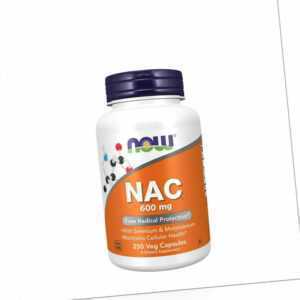 Now foods NAC, 600mg, 250 Vegane Kapseln