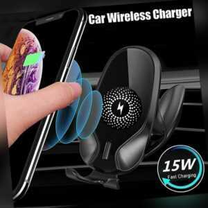15W Auto KFZ Qi Wireless Charger Ladegerät Induktiv Ladestation Handy Halterung