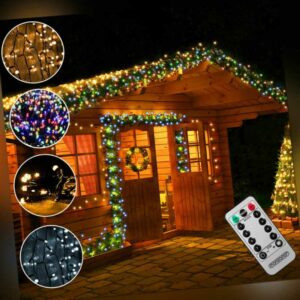 LED Lichterkette Weihnachtsbaum Außen Innen Timer Dimmbar Fenster Weihnachten