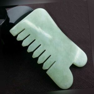 Gesicht Körpermassage Jadegrün Vorstand Gua Sha Kamm Gesichts- Massagegerät