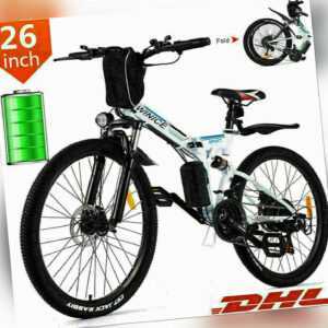 Elektrofahrrad 26''Elektro-Mountainbike -Citybike Elektrisches 21Gänge Getriebe
