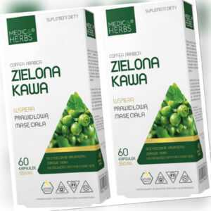 Grüner Kaffee Extrakt (Coffea Arabica) Bio Hochdosiert 550mg 120 Kapseln