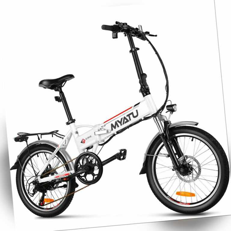 Myatu 20" E-Bike Faltrad 250W, Shimano 7 Gang-Schaltung Akku 36V 10.4AH bis 55KM