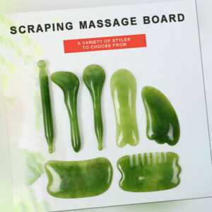 7PCS Gua Sha Natural Resin Quartz Stone Shape Body Massage Board Tool Set
