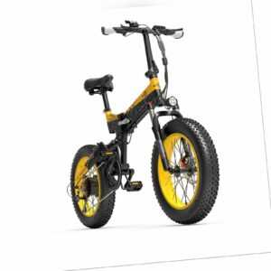 Bezior XF200 Electric Bicycle 1000W 20”Fat Tire Foldable Mountain Bike E-bike