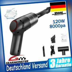 120W Kabellos Handstaubsauger Staubsauger Nass&Trocken Akku Für Auto Büro Haus